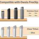 Replacement Cap for Owala Freesip,One Button Water Bottle Top Lid Compatible with Owala Cup 16oz 24oz 32oz 40oz, BPA-Free Replacement Lid Accessory for Owala Free Sip(Purplish Gray 1)