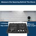 30" Slide-in Range Rear Filler Kit,Range Gap Filler, Stainless Steel Back Gap Cover for Stove, Stove Trim Kit Between Stove and Backsplash.