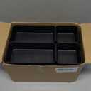 9 Pcs Stackable Drawer Organizer Trays Set, Multifunctional Stackable Storage Trays for Vanity, Bathroom, Kitchen, Desk Drawer Organizer Office. Plastic Drawer Organizers, Black