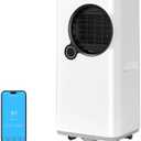 Qxpztk Portable Air Conditioner, 6 in 1 Cooling, 16000 BTU, Dehumidifier and Fan, Ultra Quiet with 24 Hour Smart Timer, Auto Shut-Off and Child Lock for