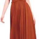 Women Transformer Hi Low Evening Long Prom Dress Halter Convertible Multi Way Spaghetti Strap Wedding Cocktail Maxi Gown (Orange, S)