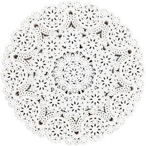Juvale 60 Pack 10 Inch White Paper Doilies for Dining Table, Round Decorative Medallion Lace Placemats for Wedding