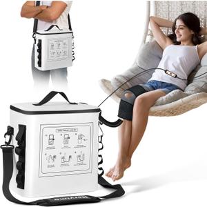 Portable Ice Machine for Knee After Surgery, Programable Cold Therapy Machine for Knee Replacement Recovery with Ice Pack, Cryotherapy System with Compression Pad for Shoulder, Hip, Ankle Pain Relief (Large)
