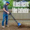 Westinghouse 14-Inch, 10 Amp Corded Electric Tiller Cultivator for Gardening, with 4 Steel Blades