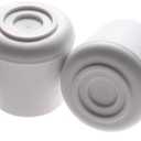 Furnigear Chair Leg Tips Caps Non-Slip Rubber Leg Tips 1-1/8 Inner Diameter Chair Leg Floor Protectors Round White, 8 Pack