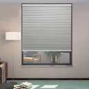 MYshade Cordless Blackout Cellular Shades, 1.5" Honeycomb Window Blinds for Bedroom & Nursery, Thermal Insulated, Noise Reducing, Privacy Shades, Inside or Outside Mount (31" W x 64" H, Grey)