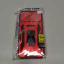 DEERLAMN Case for iPhone 15 with Slide Camera Cover + Screen Protector (2 Packs), Rotated Ring Kickstand Military Grade Shockproof Protective Cover-Red