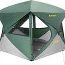 Camping Tent,4 Person Tent for Camping,Setup in 60 Seconds, 4 Person Pop up Tents, Hub Tents, Water-Resistant, Windproof, UV Resistant, Instant Cabin with Removable Floor,Portable