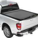VEVOR Retractable Tonneau Cover, 5.5 ft Hard Retractable Tonneau Cover with Built-in Drainage Pipe for 2021-2024 Ford F-150 Crew Cab, Customized Design with Double-Lock & T-Slot
