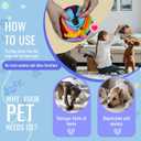 Pet Snuffle Ball, Puzzle Sniffing Interactive Dog Ball for Blind Dogs Training Stress Relief Dog Enrichment Toys Treat Machine Washable (Rainbow Color Upgrade, 10cm)