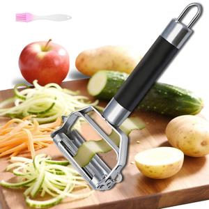 Stainless Steel Multifunctional Double-Sided Peeler - Easily Peel Fruits, Melons, Potatoes and Shredded Papers, Great for Home Cooking (Vegetable Peeler-1) (Vegetable Peeler)