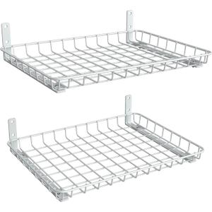 TORACK 2-Pack 12x18 Inch Wall-Mounted Shelves, Garage Wall Shelf for Closet & Laundry Room, Heavy-Duty Floating Shelves Hold Up to 60 lbs(White)