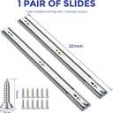 Ravinte 10 Pairs 20 Pack Full Extension Ball Bearing Mount Drawer Slides Soft Close 22 Inch Drawer Slides Silver Rails Track