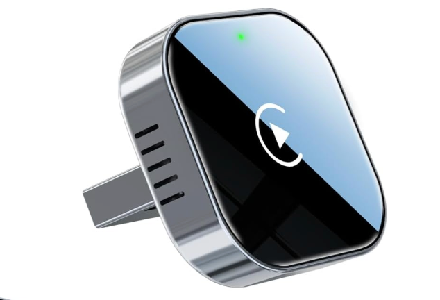 Teeran Wireless CarPlay Adapter Upgrade Wired CarPlay to Wireless, Mini Cube Design for Cars with Built-in Wired Apple CarPlay Plug and Play Easy Use Fast Stable Connection Car Play for iPhone (Silver)