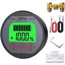 BINTA Battery Monitor with Shunt 8-120V 0-500A Voltmeter Ammeter, Voltage Current Meter, Backlight Waterproof Battery Monitor for Auto Car Motor RV Motorhome Golf Cart Trucks Boat Solar Panel