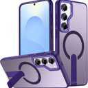 for Samsung Galaxy S23+ Plus Case, [Compatible with MagSafe] S23 Plus Magnetic Case Built-in Invisible Stand [Military-Grade Protection] Shockproof Phone Case for Galaxy S23Plus (Purple)