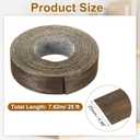 uxcell 1" x 25 ft Wood Edge Banding, Pre-Glued Iron On Edging Strip, Plywood Wood Grain Repair Tape for Cabinet Repair, Furniture Restoration, Handicraft DIY, Dark Walnut