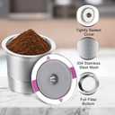 Reusable K Cups, Universal stainless steel Reusable Coffee Pods, Refillable Single K Cups for K 2.0 and 1.0 Coffee Makers (PACK)