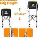 YooKoo Sturdy Tennis Ball Hopper Holds 200 Balls, Lightweight Tennis Ball Basket, Easy to Use Without Installation for Tennis Training and Teaching, 33-47"