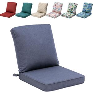 Outdoor Chair Cushions Water Resistant Patio Furniture Cushions 2-Year Fade Resistant Deep Seat Cushions, Replacement Cushions for Outdoor Furniture (22 x 22 Inch, Denim Blue)