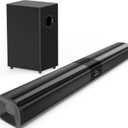 Saiyin Sound Bar for Smart TV with 5.25 Inch Subwoofer, 100W 24 Inch Soundbar for TV, TV Soundbar with Optical, ARC, AUX and Bluetooth 5.3 Inputs, Detachable Surround Sound System for TV
