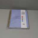 Spiral Notebook 8.5" x 11", 300 Numbered Pages Notebooks College Ruled with Tabs, Hardcover Leather Lined Journal for Women Men, 100GSM Thick Journals for Writing, Large A4 Notebooks for Work School (Light Blue)