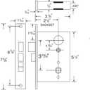 91A-RH Mortise Lock, Right Hand