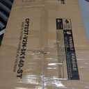 Seventable Computer Desk with Power Outlets & LED Light, 55 inch Home Office Desk with 5 Drawers, Writing Desk with Monitor Stand, Work Desk for Home Office, White