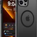 DEERLAMN Magnetic Matte Case for iPhone 13 Pro, [Compatible with MagSafe][Military Grade Drop Protection] Anti-Fingerprint Slim Translucent Shockproof Protective Phone Cover, Black