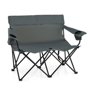 Camping Loveseat for Couples, Friends & Families, Double Camping Chair, Foldable Two Person Camping Chair for Campfire Nights, Tailgating Fun, Beach Escapes, RV Road Trips & Cozy Backyard Comfort, 56.7" x 23.2" x 36.6" inches