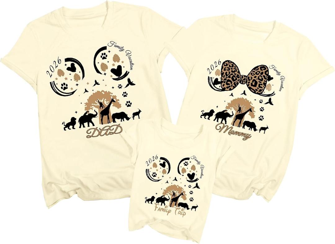 Family Matching Shirt 2026 Magical Family Vacation Matching Outfit Mom Dad Mini Graphic Tees Tops Cruise Trip Clothes (Yellow, XXL)