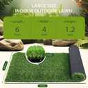 Artificial Grass Turf Rug 4x6FT 1.2 Inch Thick Synthetic Turf Lawn