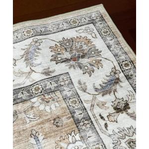 Area Rug 8x10 Vintage Washable Low Pile Non-Slip Living Room Rugs for Bedroom Dining Room Indoor Floral Thin 