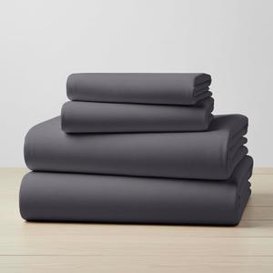 Mellanni Flannel Bed Sheet Set - 4 Piece Luxury 100% Heavyweight 180GSM Cotton - Cozy, Soft & Breathable - Deep Pockets with All-Around Elastic - Warm & Comfortable (Queen, Gray)