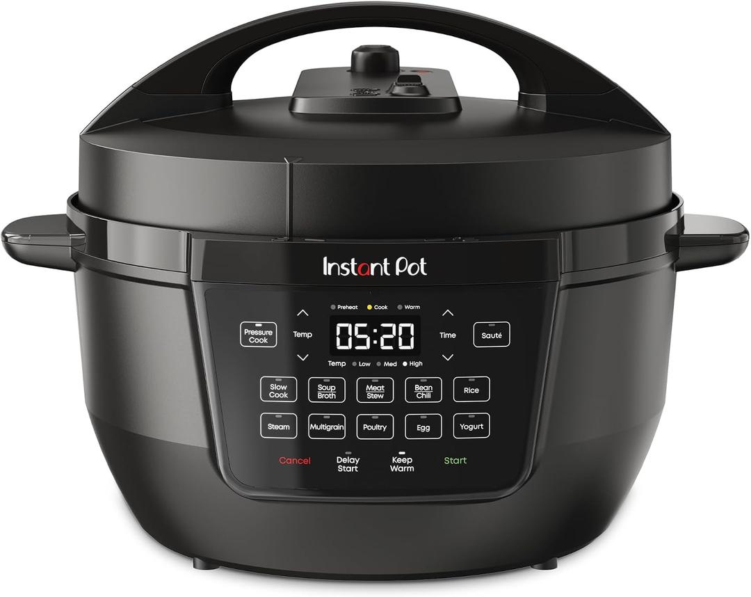 Instant Pot 7.5QT RIO Wide, 7-in-1 Electric Multi-Cooker, Pressure Cooker, Slow Cook, Rice, Steamer, Saut, Yogurt & Warmer, Wide Base, Large Searing Base, WhisperQuiet Steam Release