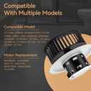 Compatible with Nutone QT-110N-B, QT-80-N-B, QT-90N-B,QT-9093, QT-100L, QT110NQT80,Bathroom Fan Motor,110CFM,3.0Sones Bathroom Fan Motor & Blower Wheel,Replace for Motor Number S0695B000, S0696B000