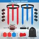Flag Football Belts, Adjustable Flag Football Sets for 8 Players with 24 Flags, 8 Training Cones, Size 3 Ball, Pump and Bag, Youth Adults Outdoor Flag Football Game