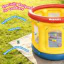 Bounce House,Ball Pit for Toddlers,Inflatable Bouncy House with Pump,Indoor&Outdoor Baby Bouncer with Safety Net,30 Pit Ball,Small Bubble Bounce House for 2 Toddlers 1-3