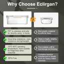 Eclirgan Food Storage Containers,Plastic Food Containers with Lock/Lids,Nesting Freezer Storage Set with Airtight/BPA Free for Pantry/Kitchen/Meal-prep(2/4/8.4 Cup) (White)