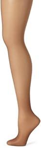 Hanes Women's Control Top Sheer Toe Silk Reflections Panty Hose, Gentle Brown, E/ F