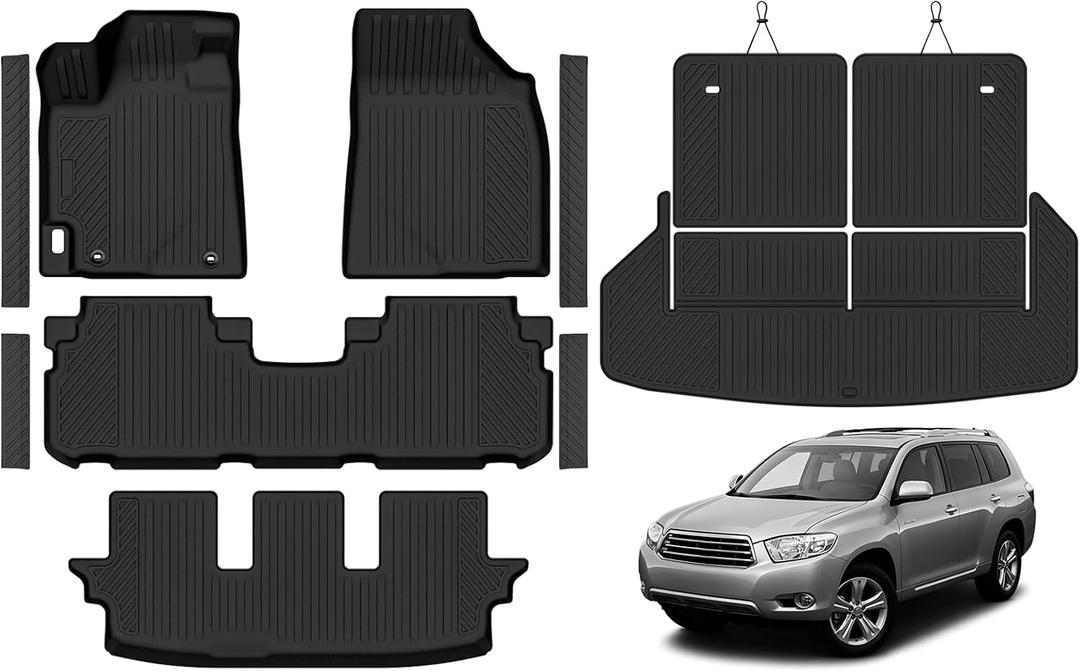 All Weather Floor Mats for 2008-2013 Toyota Highlander(Not for Hybrid)