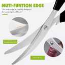 Kitchen Scissors. Korean Barbecue Scissors and Tongs Set, Kitchen Shears and Tongs for Cutting Meat, Chicken, Vegetables, Stainless Steel Multipurpose Non-slip Serrated Sharp BBQ Scissors BBQ Tongs