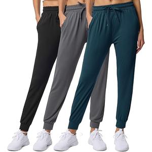 Real Essentials 3 Pack: Women's Ultra-Soft Lounge Joggers Sweatpants Athletic Yoga Pants with Pockets  (X-Small, Set 9)