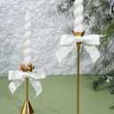 2 x LaRibbons 12 Pack Ivory Velvet Christmas Bows for Gift Wrapping, 4" x 3.74" Decorative Velvet Gift Bows with Twist Tie for Presents, Tree, Wreath & Holiday Decorations