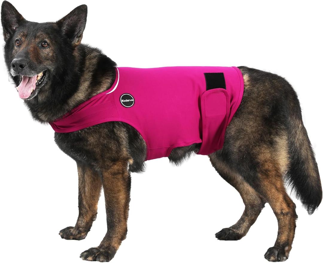 Dog Anxiety Jacket, Skin-Friendly Dog Calming Shirt - Dog Coat for Thunder, Fireworks, Vet Visits and Separation - Keep Pet Calm Without Medicine & Training, Anti Anxiety, Rose, Small