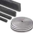 ZOMPAGO Brush Weather Stripping Door Seal -0.4(Thick) x 0.4in(W) x 33FT,Effective Weather Stripping for Doors & Windows,Insulation Strip for Gap Filling,Draft Stopper for Exterior Doors,Window Seal