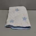 CREVENT 30"X40" Cozy Soft Warm Chenille Baby Blanket for Girls Boys, Newborn Essentials for Infant, Baby Shower Receiving Gift - Blue Star