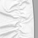 GORGLITTER Women's Ruched Fishtail Maxi Long Skirts Fall Trendy Cute Business Casual High Waisted Work Festival Skirts (White, S)