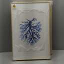 Framed Coastal Coral Wall Art for Living Room, Large Navy Blue Watercolor Coral Artwork for Walls, 3 Piece Minimalist Ocean Beach Marine Plants Pictures Prints for Bedroom Hallway Wall Decor, 16x24 In