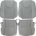 SecosAutoparts Gray Replacement Driver and Passenger Side Bottom & Top Lean Back Seat Covers Compatible with Lexus RX350 RX450 2010 2011 2012 2013 2014 2015